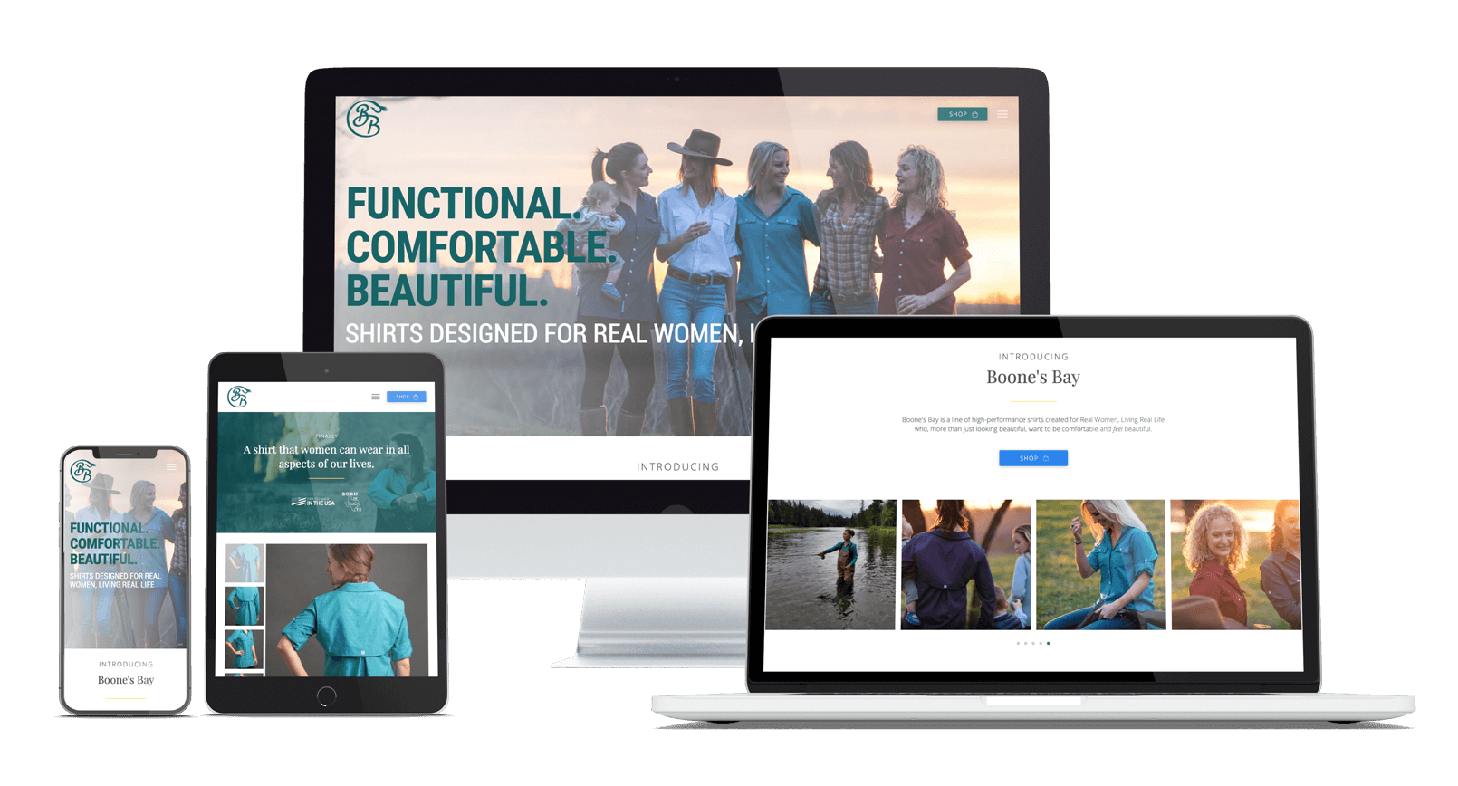 Boone's Bay Website Mockups